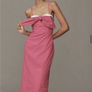 Anthropologie Strapless Pink Dress